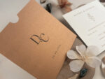 Invitatie eleganta nunta maro 17 x 17cm