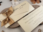 Invitatie nunta carton sidef 22 cm x 8,9 cm