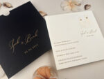 Invitatie nunta cu plic patrat negru 13328-elite