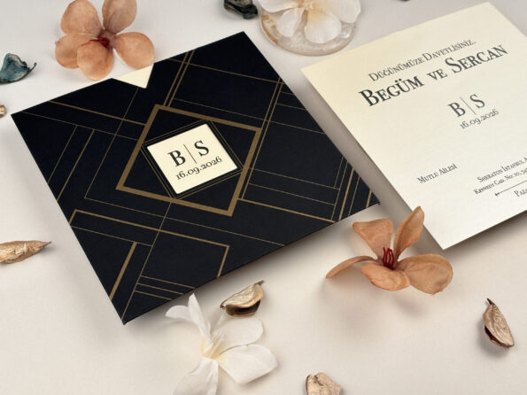 Invitatii de nunta elegante cu design deosebit | Model 85851