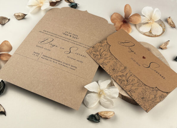 Invitatie nunta din carton craft 85852-elite