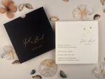 Invitatie nunta cu plic patrat negru 13328-elite