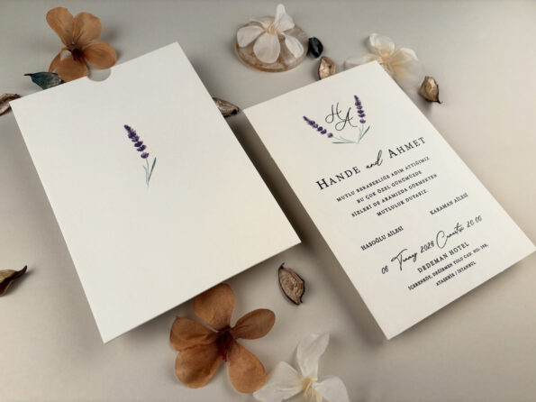 Invitatie nunta carton gros cu plic inclus