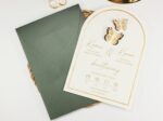 Invitatie nunta verde fluturi 2448