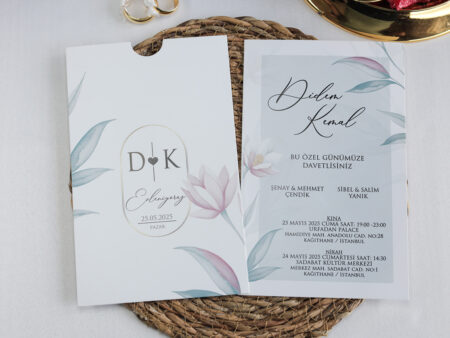 Invitatie nunta 2508 cu flori