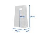 Punga hartie kraft cu maner decupat 18x9x25cm