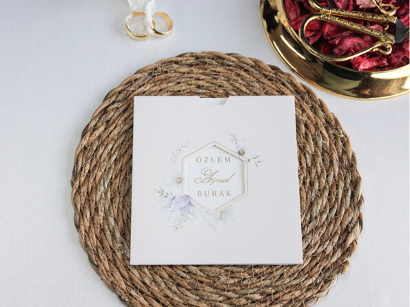 Invitatie nunta 2515 cu flori