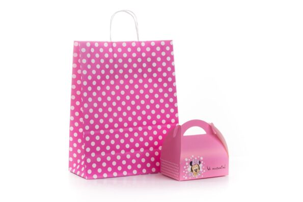 SET marturii botez punga cutie 200g Minnie 3