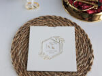 Invitatie nunta 2505 patrata aurie
