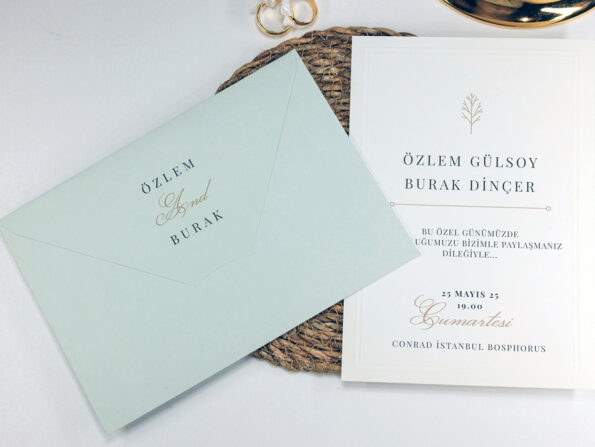 Invitatie nunta plic albastru 2440