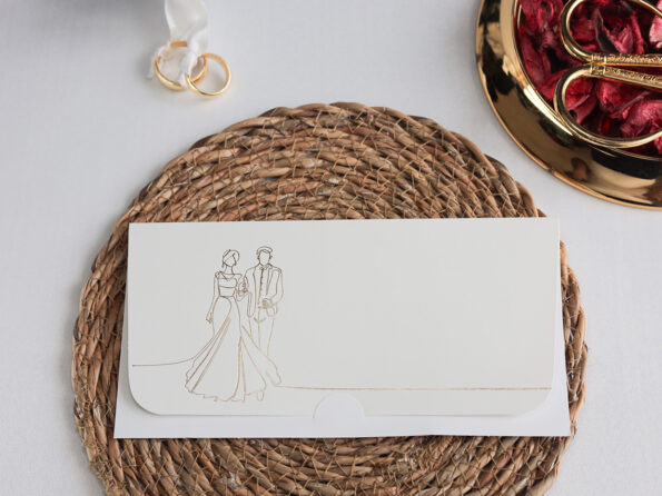 Invitatie nunta cu auriu miri 2463