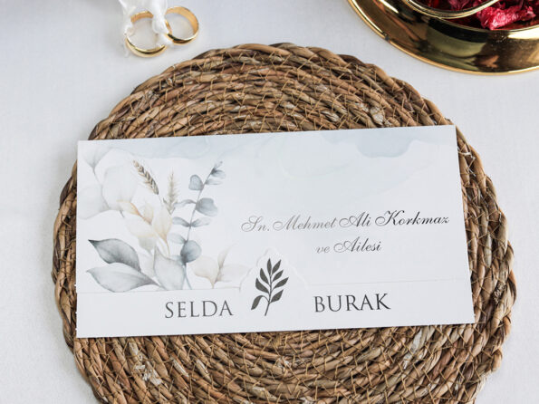 Invitatie de nunta 2510 frunze de maslini