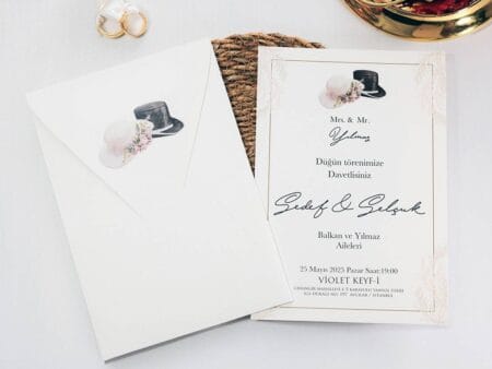 Invitatie nunta eleganta cu chenar 2446