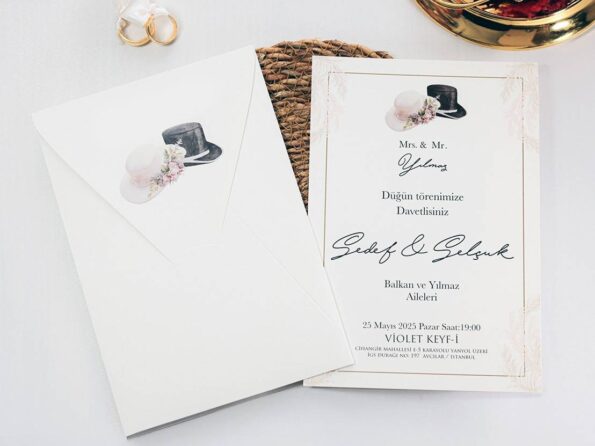 Invitatie nunta eleganta cu chenar 2446