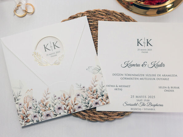 Invitatie nunta colorata flori 2443