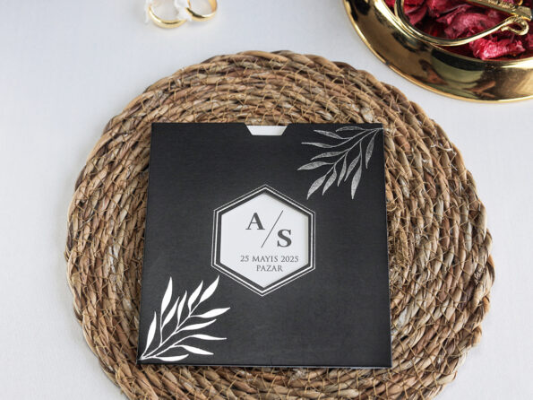 Invitatie nunta 2498 negru
