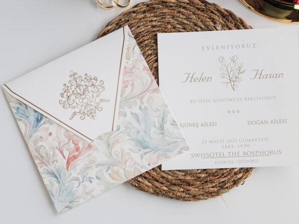Invitatie eleganta cu plic inclus 2493