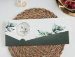 Invitatie nunta verde frunze 2466