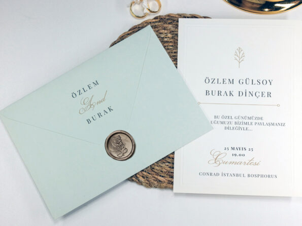 Invitatie nunta plic albastru 2440