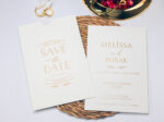 Invitatie nunta crem plic inclus 2467