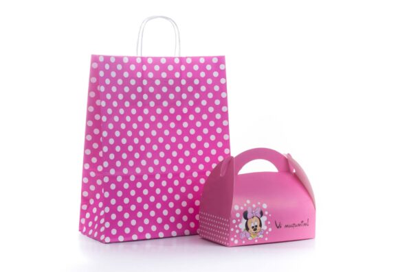 SET marturii botez punga cutie 500g Minnie 1