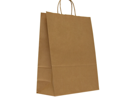 Sacose cu maner rasucit, natur, kraft, 32x12x41 cm, eMarturii