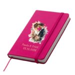 Notebook A5, roz, hartie reciclata, 196 pagini, coperta personalizabila