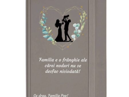 Agenda A5, gri, 196 pagini, coperta reciclata