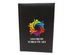 Agenda personalizata A5 neagra, hartie ivoire, nedatata