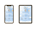 Invitatie online botez albastra cu baloane