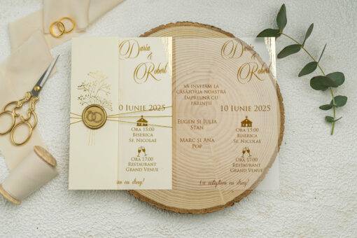 Invitatii de nunta elegante printate sau digitale - 2 variante Invitatii de nunta elegante printate sau digitale - 2 variante