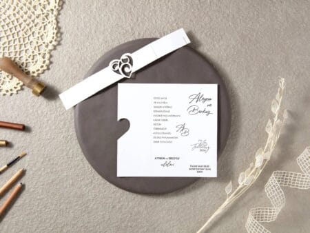 Invitatie nunta alba 7125