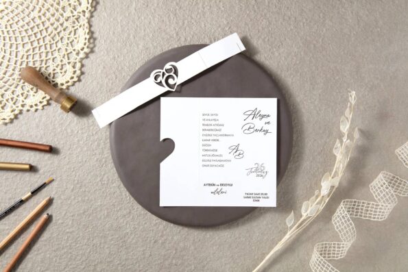 Invitatie nunta alba 7125