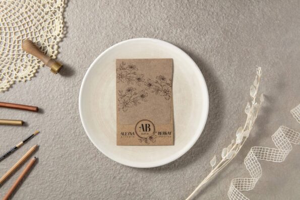 Invitatii nunta craft 7135