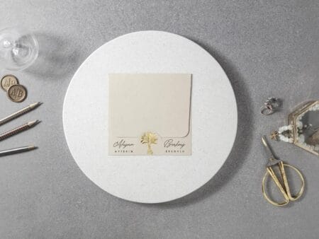 Invitatie nunta crem 7107