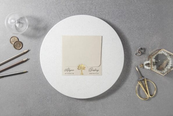 Invitatie nunta crem 7107
