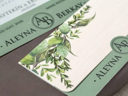 Invitatie nunta vered clasica 7048