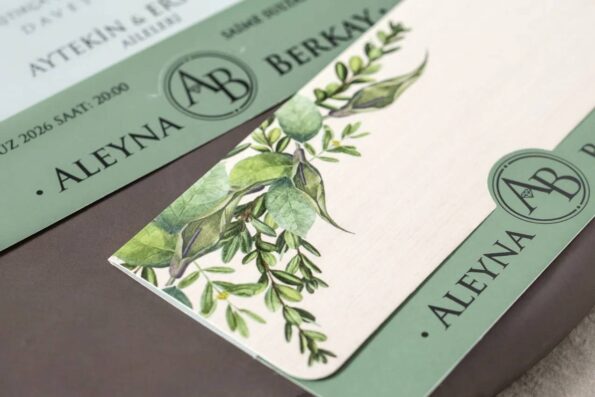 Invitatie nunta vered clasica 7048