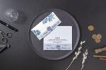 Invitatie nunta alba cu verde 7045