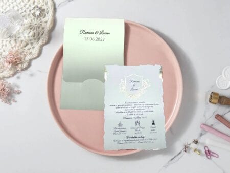 Invitatie nunta verde 7084
