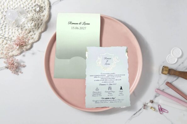 Invitatie nunta verde 7084