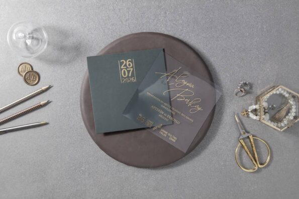 Invitatie nunta plexiglas 7155