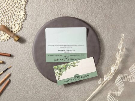 Invitatie nunta vered clasica 7048