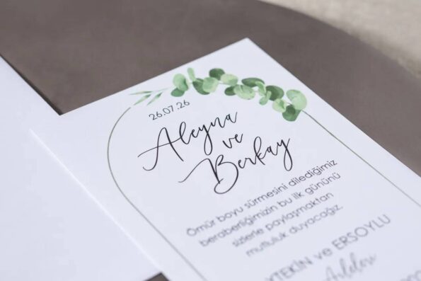 invitatie nunta eucalipt 7149