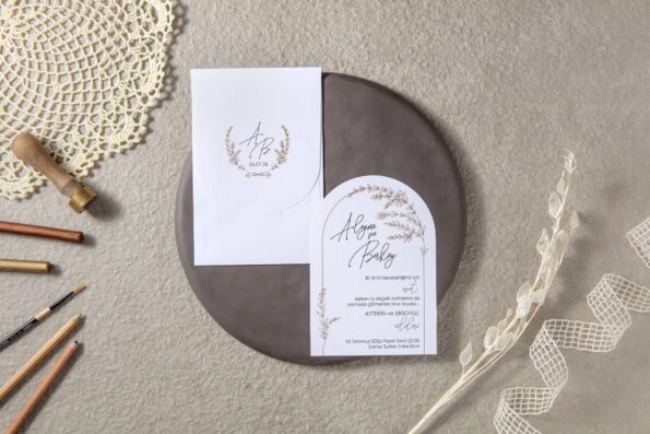 Invitatie nunta alba 7095