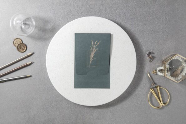 Invitatie nunta verde 7116