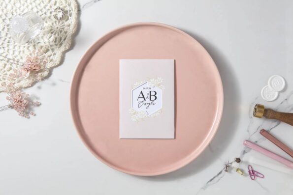 Invitatie nunta roz 7129