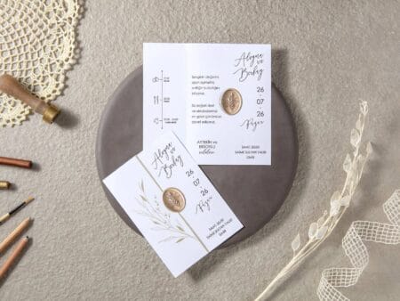 Invitatie nunta cu sigiliu 7102