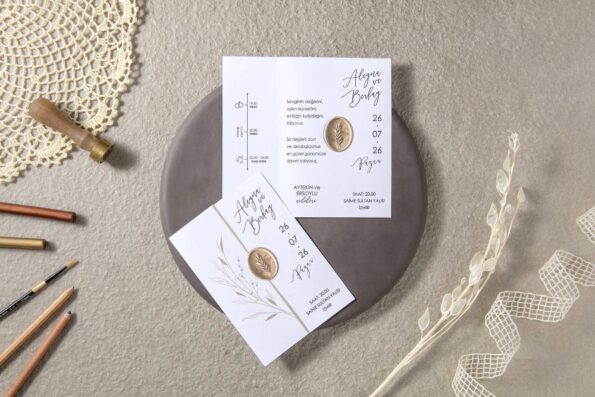 Invitatie nunta cu sigiliu 7102