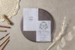 Invitatie nunta gri eleganta 7120